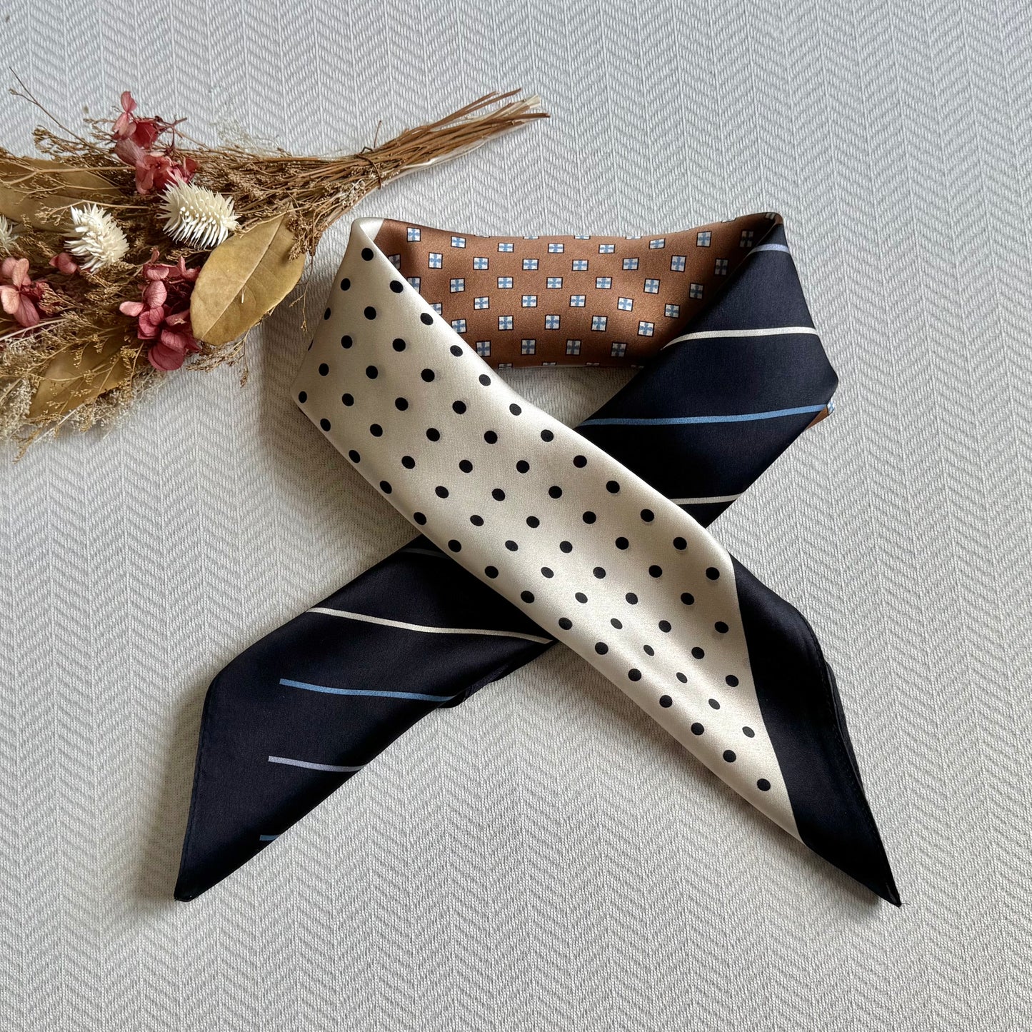 Fourfold Harmony - 100% Silk Scarf
