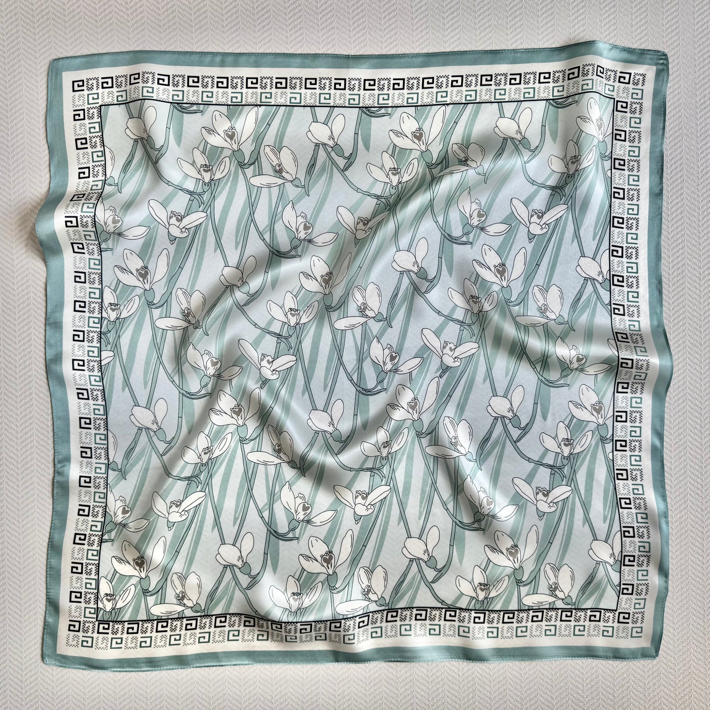 Chinese Orchids - Silk Scarf 66x65cm