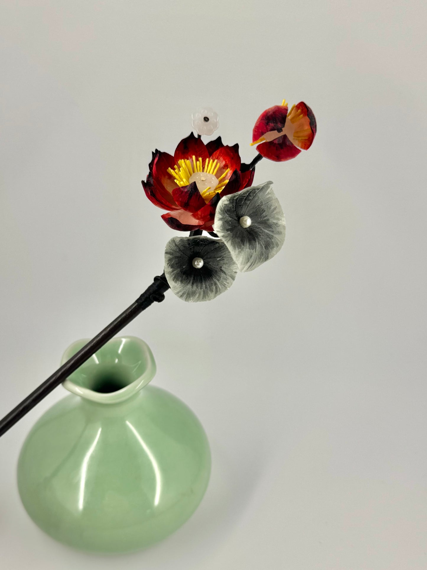 Silk Velvet Flower Hairpin - Lotus