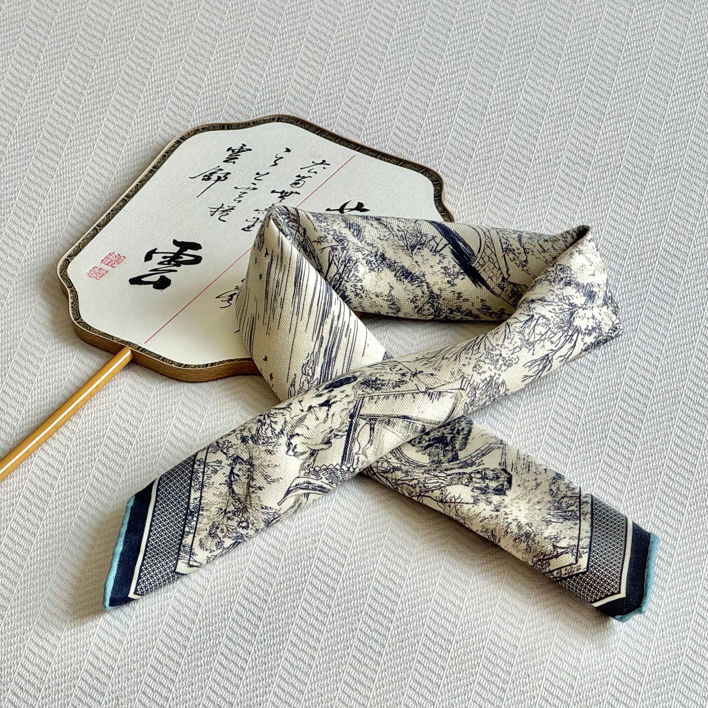 Suzhou Garden - Wool and Silk Scarf