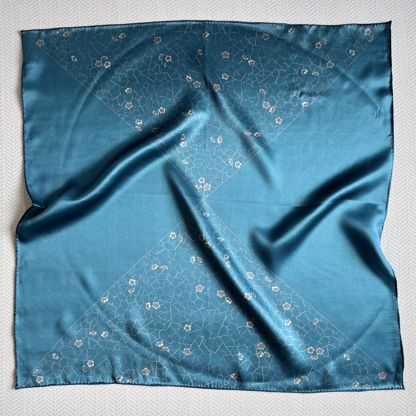 Winter Bloom - Silk Scarf 63x63cm