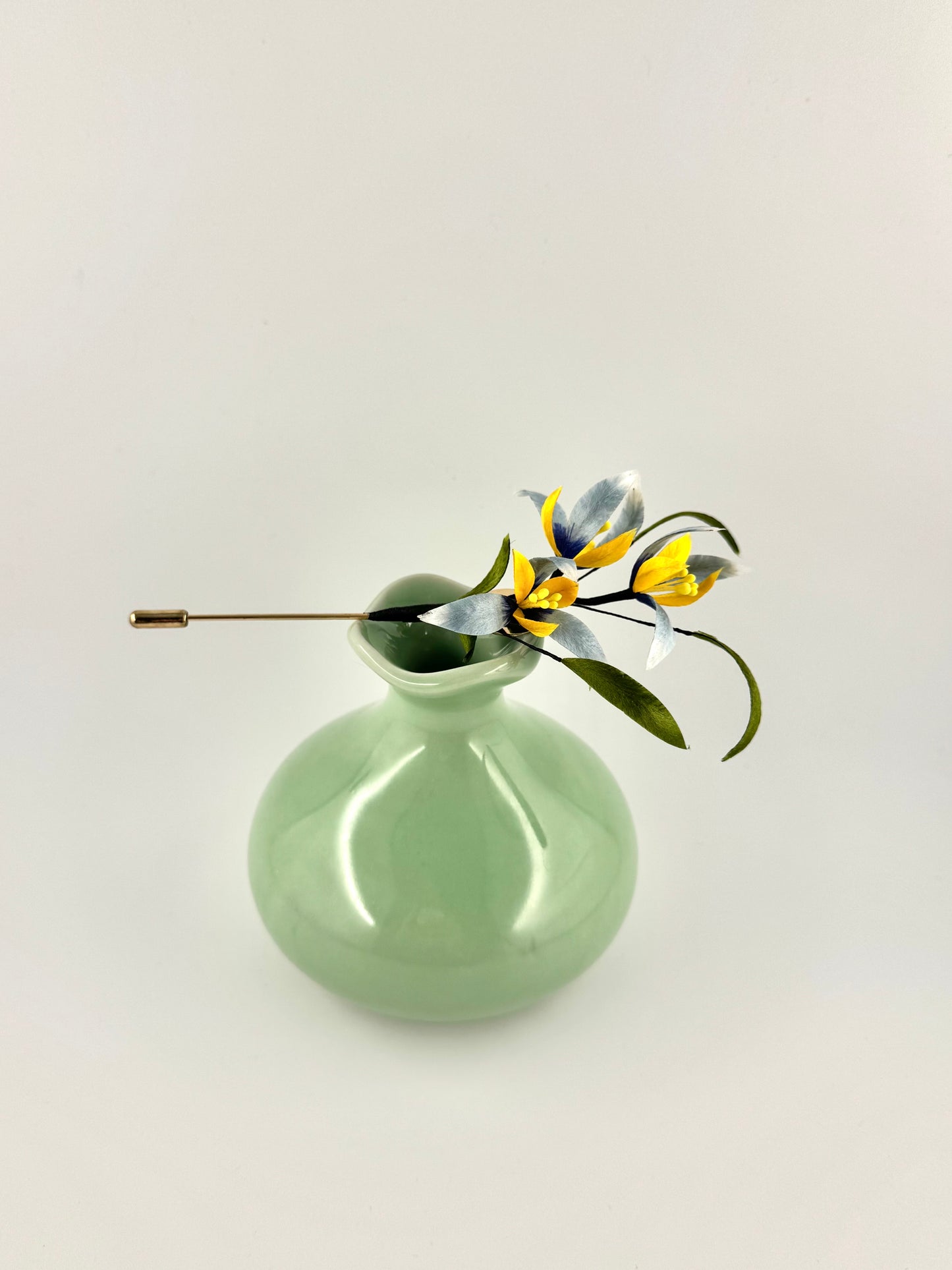 Silk Velvet Flower Brooch - Orchids