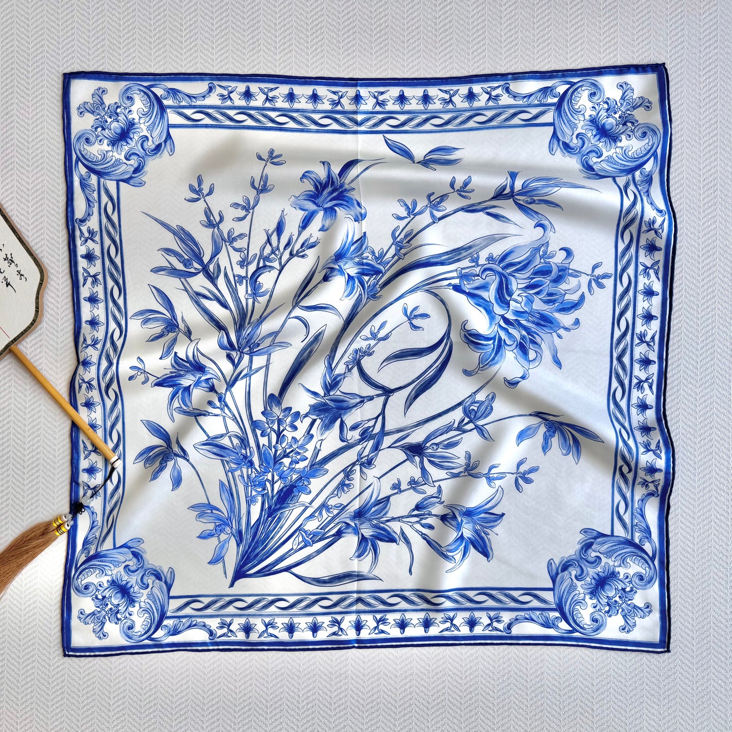 Orchids - Silk Scarf 65x65cm