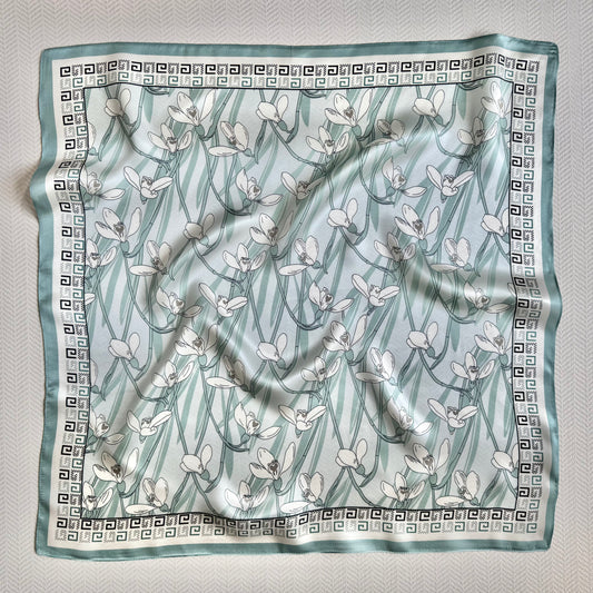 Chinese Orchids - Silk Scarf 66x65cm