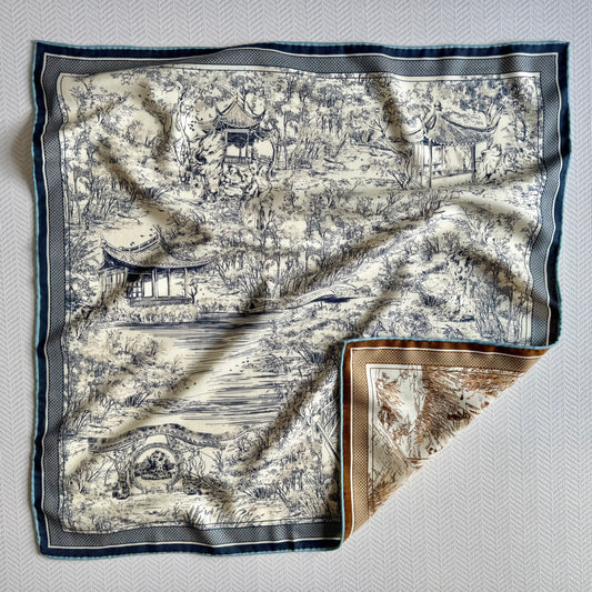Suzhou Garden - Wool and Silk Scarf