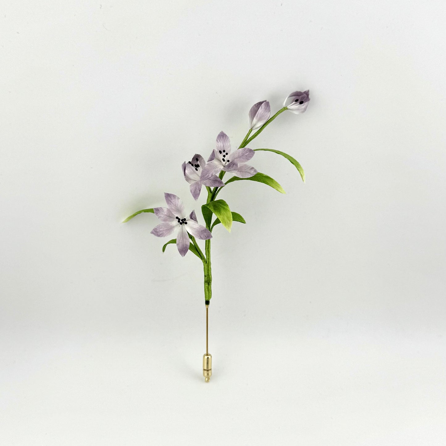 Silk Flower Brooch – Mauve Chinese Orchid